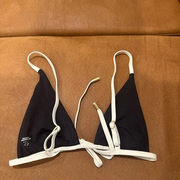 Monday Swimwear Bikini Set Black & Cream Size Small - Picture 6 of 7
